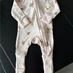 Carter's Pink Floral and Animal Print Footie